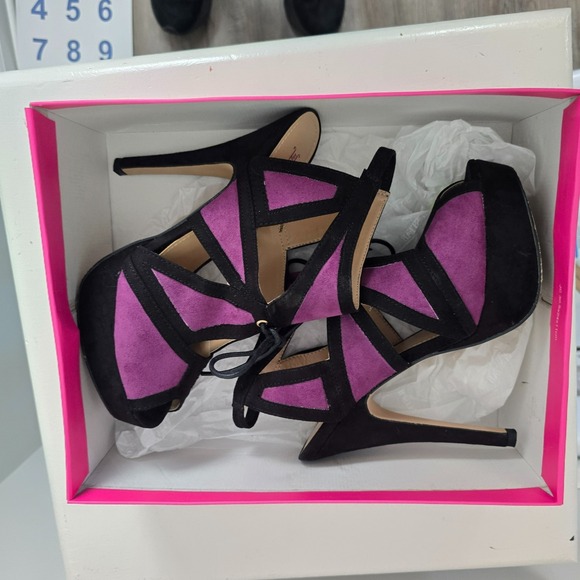 JustFab Womens Charella Night Out Strappy Heels Size 8.5 Glam Bold Statement - Picture 13 of 13